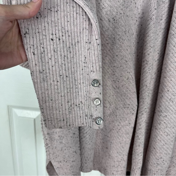 3/$30 Verve Ami Pink Marled Relaxed Fit Open Cardigan - Picture 4 of 6